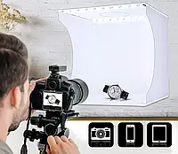 Фотобокс лайткуб лайтбокс (photobox) з LED підсвічуванням для предметної макрозйомки 30*30 см