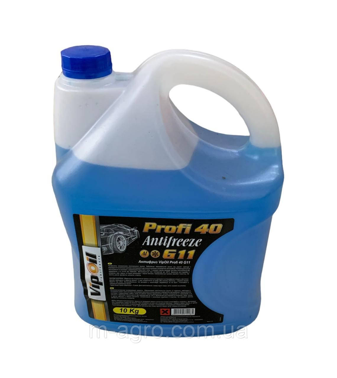 Антифриз VIPOIL Profi 30 G11 (10 кг) синій -30 °C