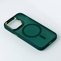Матовый защитный чехол с MagSafе для iPhone 14 Pro Max зеленый