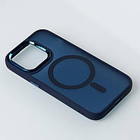 Матовый защитный чехол с MagSafе для iPhone 14 Pro Max темно-синий
