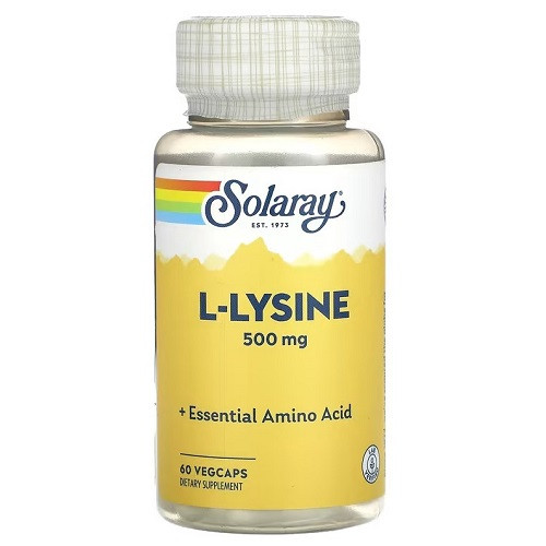 Лізин Solaray L-Lysine 500 mg (60 капсул.), фото 1