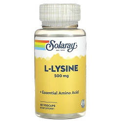 Лізин Solaray L-Lysine 500 mg (60 капсул.)