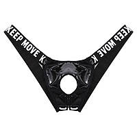 Ігри в Пристрасті: Чоловічі Вінілові Труси зі Спокусливим Доступом Чорний S/M/L/XL ( 200-512 )