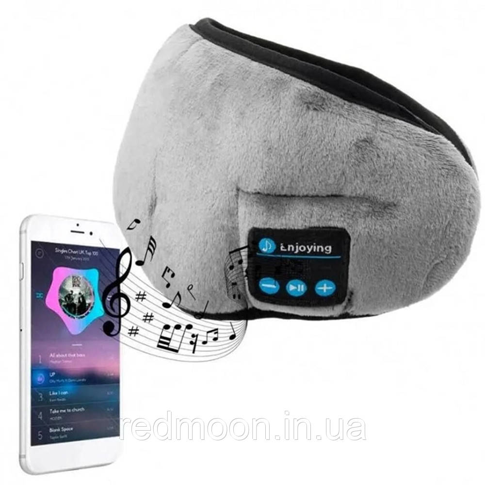 Маска для сну з вбудованими навушниками Bluetooth MUSIC GOGGLES AND183 / Пов'язка на очі з гарнітурою, фото 1