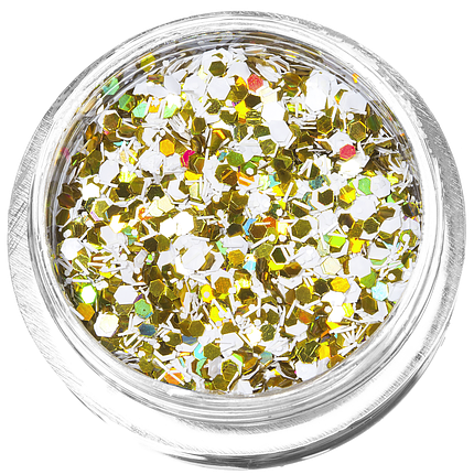 Конфеті для дизайну K-01, золотисто-білий мікс, фото 1