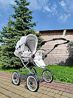 Детская коляска-трансформер Eichhorn Combination Stroller Белая/Серебристо-серая (417LUX-K082-AIR-FTC)