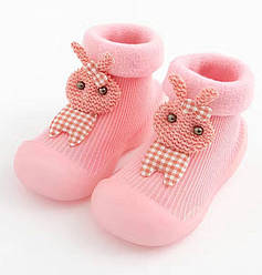 Носочки-ботинка для малюків з не ковзачою підошвою 18/19(11,5 см внутрішня довжина) Рожевий n-11522
