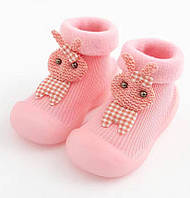 Носочки-ботиночки для малышей с не скользящей подошвой 20/21(12,5 см внутренняя длина) Розовый v-11523