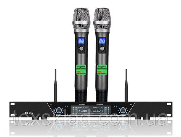 Микрофоны беспроводные Радиосистемма караоке Temeisheng LD-952 - фото 1 - id-p2040320012