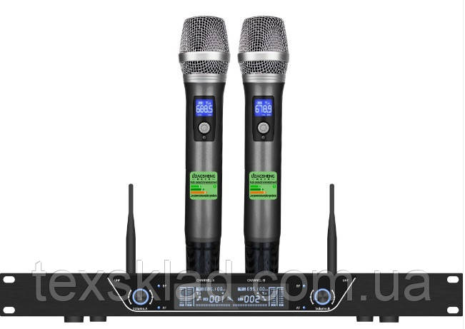 Микрофоны беспроводные Радиосистемма караоке Temeisheng LD-952 - фото 4 - id-p2040320012