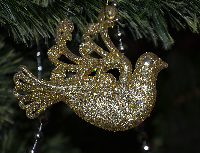 Новогоднее украшение Птица золото 0335 - фото 3 - id-p6896441