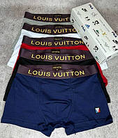 Комплект мужских трусов Louis Vuitton 5 шт, Мужские трусы Louis Vuitton в коробке XXL