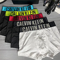 Набір трусів для чоловіків Calvin Klein 5 шт., Комплект чоловічих трусів боксерок Calvin Klein у подарунковій коробці