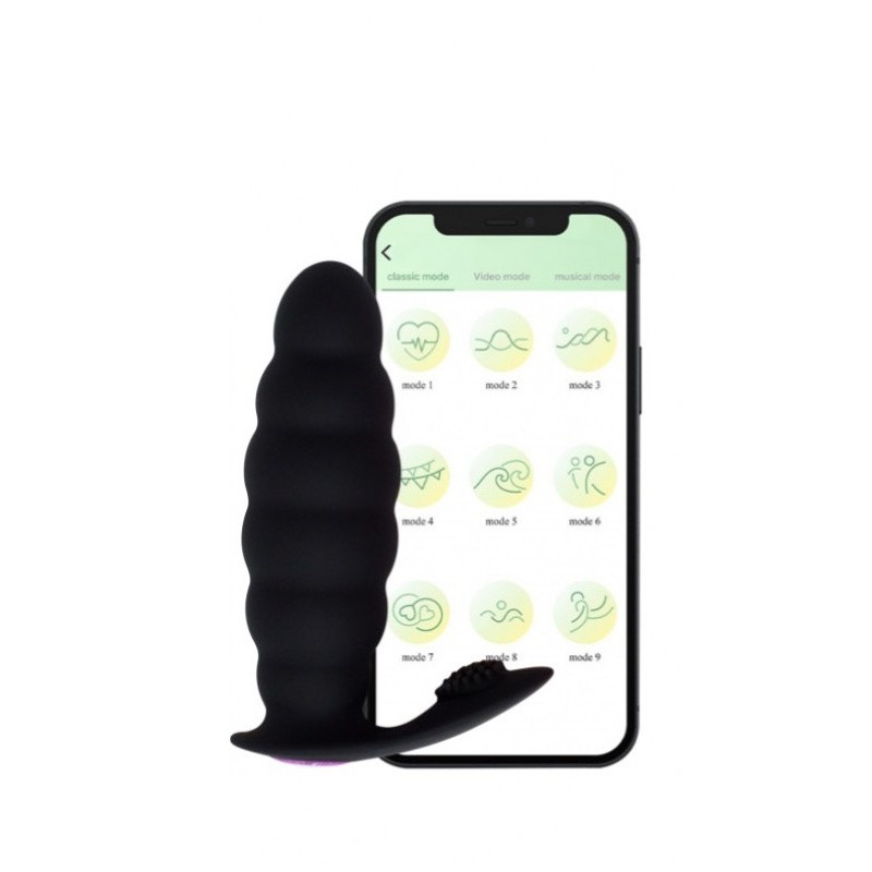 Пробка для аналу з вібрацією смарт-міні масажер простати, Чорна