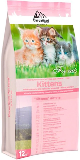Carpathian Pet Food Kittens Для кошенят усіх порід у віці від 1 місяця до 1 року 12 кг