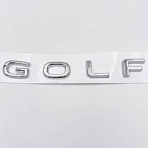 Емблема напис GOLF VW (Фольцваген) NEW type - Хром 155x20 мм, фото 3