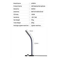 Настільний мікрофон з шумопоглинанням всеспрямований UGREEN Desktop USB Microphone (чорний) CM564, фото 10