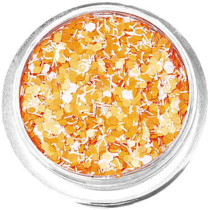 Конфеті для дизайну K-06, жовтогарячо-білий мікс, фото 1
