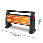 Інфрачервоний обігрівач підлоговий LUXELL by Kumtel LX-2820m 1500W Black UA, фото 3