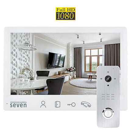 Комплект домофону 7 дюймів з панеллю виклику SEVEN DP-7571/07Kit white, фото 1