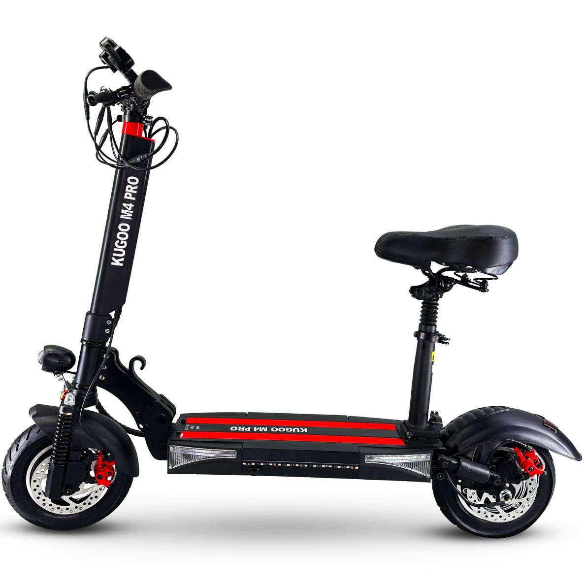 Електросамокат з сидінням KUGOO M4 PRO 48V 1000W + посилений акумулятор 17Ah, чорний