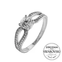 Серебряное кольцо с камнем Swarovski "Катрина"