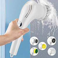 Електрощітка для прибирання кухні та ванної кімнати Акумуляторна бездротова щітка з 5 насадками