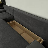 Новий розкладний кутовий в тканині диван, фото 8