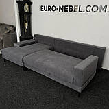 Новий розкладний кутовий в тканині диван, фото 6