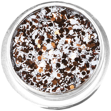 Конфеті для дизайну K-09, бронзово-білий мікс, фото 1