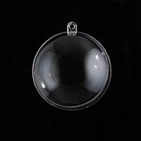 Прозора пластикова куля для декора, 9 см, 5 шт/уп