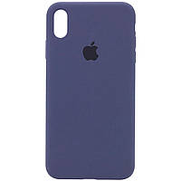 Оригинальный чехол для iPhone Xs Max Silicone Case Full Midnight Blue