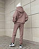 Жіночий костюм на флісі світшот з капюшоном та штани Мокко, фото 4