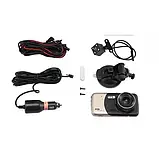 Відеореєстратор T 652, 2 камери, FULL HD, метал, фото 3