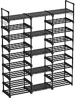 YIHATA 9 полиць пристрій для взуття, металевий органайзер для зберігання взуття, компактна регульована полиця для взуття для шафи