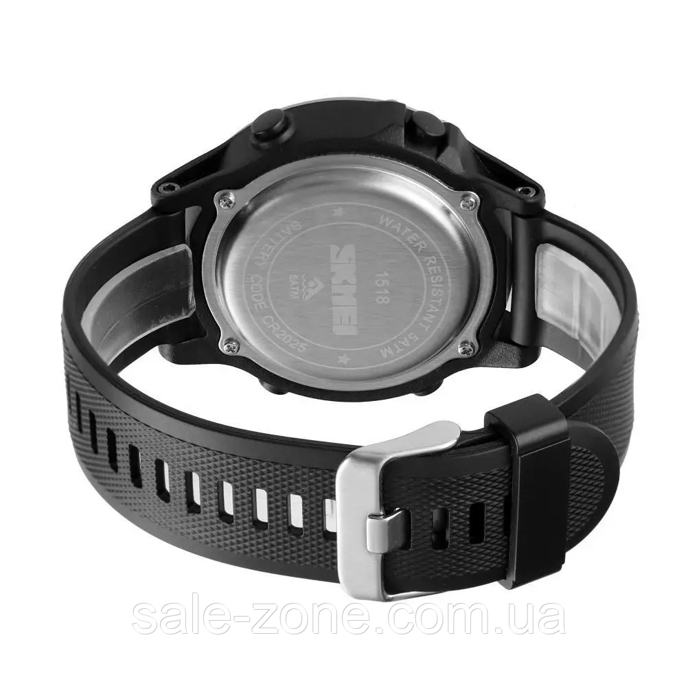 Мужские наручные спортивные часы Skmei 1518 (Черный) - фото 4 - id-p2040387337