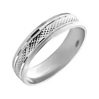 Серебряное кольцо Классика с огранкой