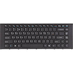 Клавіатура для ноутбука Sony Vaio VPC-EA чорна, чорний фрейм KB315390