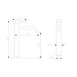 Змішувач для умивальника WEZER EKO11C-01-BLACK високий, фото 3