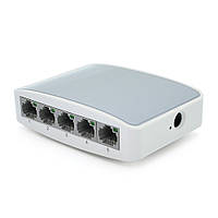 Коммутатор Ethernet ONV-H1005S в пластиковом корпусе, 5*100Мб портов, 5В 1Ач, 100х70х28 l