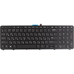 Клавіатура для ноутбука HP Zbook 15 G1 чорна, чорний фрейм, підсвітка KB315062