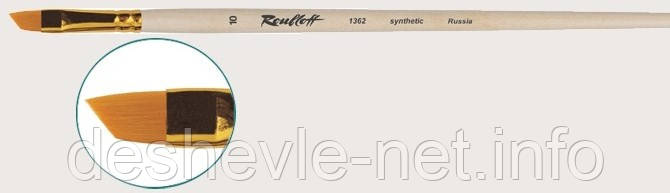 Пензель синтетика похила жорстка, для роботи з Акрилом, Гуашшю, Олією, серія 1362 № 12