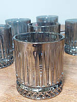 Набор стаканов Кристалл из цветного стекла 260 мл 6 шт. серый (071223)