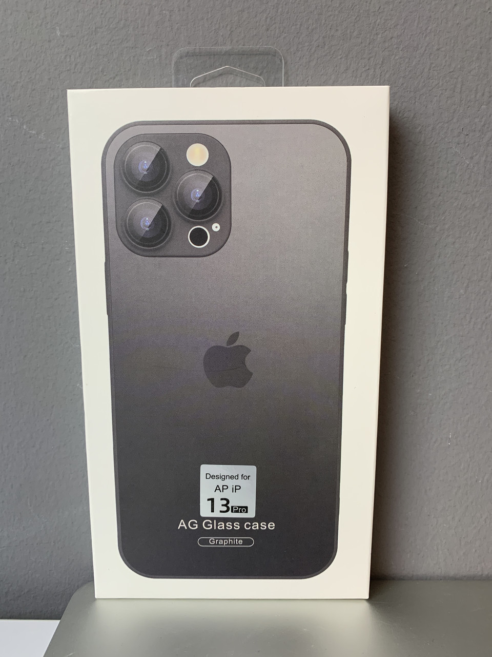 Бампер для apple iphone 13 pro, Матовый защитный стеклянный чехол с закаленным стеклом серый с magsafe - фото 4 - id-p2040412950