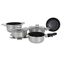 Набір посуду Gimex Cookware Set induction 8 предметів Silver (6977227)