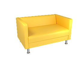 Офісний диван BNB Bongo Двомісний Жовтий (Колір 2240)