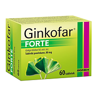 (Ginkofar Forte) Гинкофар Форте, таблетки, покрытые пленочной оболочкой, 80 мг, 60 шт.