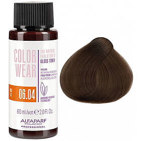 Тонуюча рідка фарба Alfaparf Color Wear Gloss Toner 06.04 60 мл