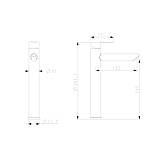 Змішувач для умивальника WEZER EKO11A-01 одноважільний, фото 3