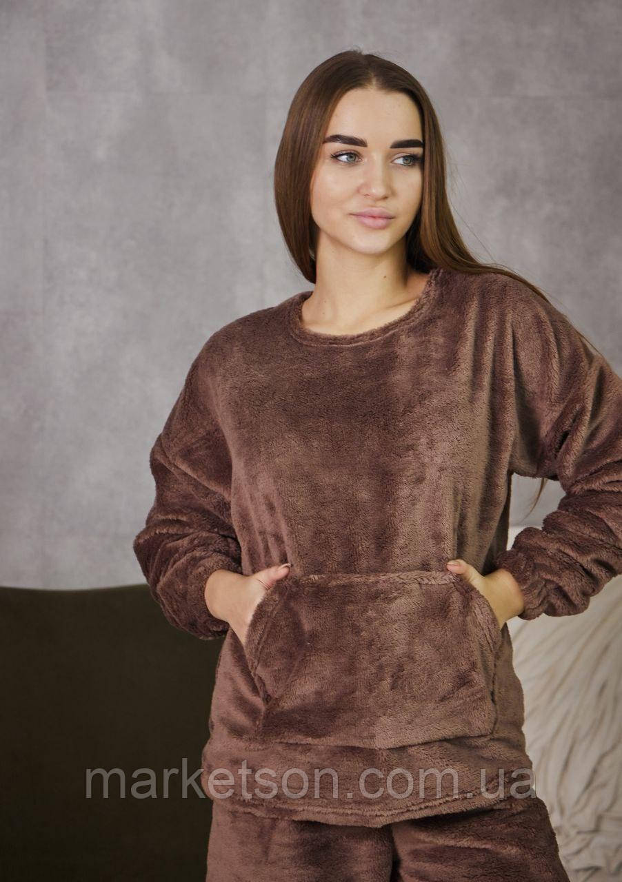 Жіноча піжама махрова тепла домашній костюм р. S,M,L,XL